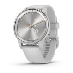 Garmin vívomove Trend Smartwatch Híbrido Bisel Acero Inoxidable Plata y Correa de Silicona Gris