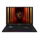 MSI Raider 18 HX AI A2XWIG-067IT Intel Core Ultra 9 285HX Computer portatile 45,7 cm (18") UHD+ 64 GB DDR5-SDRAM 4 TB SSD NVIDIA GeForce RTX 5080 Wi-Fi 7 (802.11be) Windows 11 Pro Nero