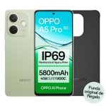 OPPO A5 Pro 5G Smartphone mit AI, 6,67 Zoll, 120 Hz, 8 GB/256 GB, 50 MP, IP69, 5800 mAh, 45 W, Hülle enthalten, Grün