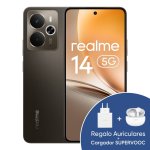Realme 14 5G Smartphone 6.67" 12GB/256GB 6000mAh Titanio + Cargador 45W + Auriculares Buds Realme 14 5G Smartphone 6.67" 12GB/256GB 6000mAh Titanio + Cargador 45W + Auriculares Buds