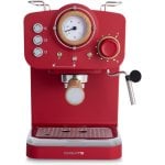 Create Thera Retro Cafetera Express Semiautomática Café Molido Y Monodosis 1,25L 1100W Rojo Create Thera Retro Cafetera Express Semiautomática Café Molido Y Monodosis 1,25L 1100W Rojo