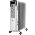 Radiador Eléctrico Evvo Home 2000W compacto 9 elementos control manual recogecables y protección sobrecalentamiento