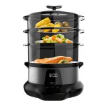 Cecotec Vapovita 3000 Pro Dampfgarer, Edelstahl, 1000 W, digitale Steuerung, 1 l Fassungsvermögen