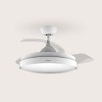 Ventilador de Techo Evvo Home V450 Invisible 40W Blanco LED 6 Velocidades Aspas Retráctiles