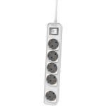 Philips CHP2154W/12 Steckdosenleiste mit Schalter, 5 Schuko-Steckdosen, 1,5 m Kabel, weiß