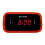 Despertador Sunstech FRD60RD rádio FM ecrã LED alarme dupla com vibração vermelho