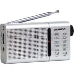 Daewoo DW1037 Radio Portátil AM/FM Plateada con Auriculares y Antena Telescópica
