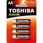Toshiba Alkaline LR6 Pack de 4 Pilas AA Alcalinas 1.5V Toshiba Alkaline LR6 Pack de 4 Pilas AA Alcalinas 1.5V