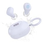 Casque sans fil Ksix Neutron, USB-C, design compact, mousqueton, autonomie 4 h + 16 h, appels, violet