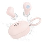 Casque sans fil Ksix Neutron, USB-C, design compact, mousqueton, autonomie 4 h + 16 h, appels, rose