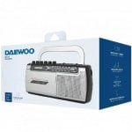 Daewoo DW1107 Radio Cassette AM/FM Grabadora Negra y Plateada AC/DC Pilas Daewoo DW1107 Radio Cassette AM/FM Grabadora Negra y Plateada AC/DC Pilas