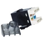 Connecteur Keystone UTP Phasak SD 3018 RJ45 Cat.6 double noir Connecteur Keystone UTP Phasak SD 3018 RJ45 Cat.6 double noir