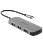 Acer Docking Station Dongle USB-C 7 en 1 PD 100W 1x Tipo-C, 1x HDMI 4K60, 3x USB3.2, 1x SD/TF Plata
