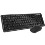 Clavier et souris sans fil discrets PcCom Essential Combo MK20 avec copilote, noir