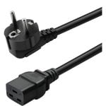 Cabo Alimentação IEC 320 C19 a CEE 7/7 Schuko 1.8m 16A Preto