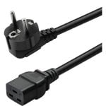 Netzkabel PcCom Essential IEC 320 C19 auf Schuko 1,8m Schwarz
