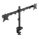 Support double écran PcCom Essential 17-32″ Noir VESA 75x75/100x100 Max 9 kg