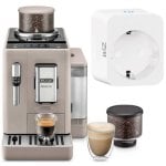 DeLonghi Rivelia Cafetera Superautomática Molinillo 19 Bares Beige + WiZ Enchufe Inteligente WiFi