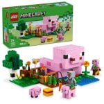 Lego Minecraft The Baby Pig House, Quinta com Bonecos de Videojogos para Crianças a partir dos 7 anos Lego Minecraft The Baby Pig House, Quinta com Bonecos de Videojogos para Crianças a partir dos 7 anos