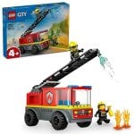 Lego City Camión de Bomberos con Escalera, Vehículo con Escalera y Minifiguras para Niños de 4+ Años