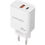 Nanocable 10.10.2007 Wandladegerät 20W 1xUSB-A QC 1xUSB-C PD Weiß