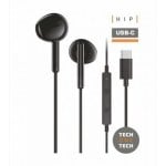Écouteurs intra-auriculaires Tech One Tech earTECH TEC1302 USB-C avec microphone, noir Écouteurs intra-auriculaires Tech One Tech earTECH TEC1302 USB-C avec microphone, noir
