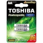 Lot de 2 piles rechargeables Toshiba AAA 950 mAh Ni-MH 1,2 V