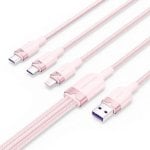 Cavo USB 2.0 Vention CTRPG 3 in 1 1,5 m USB-A/USB-C/Lightning/Micro-B Rosa Cavo USB 2.0 Vention CTRPG 3 in 1 1,5 m USB-A/USB-C/Lightning/Micro-B Rosa