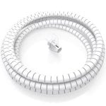 AISENS A151-0917 Spiralkabelverschraubung, 1 m, weiß, universell mit RoHS-Adapter