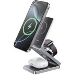 Soporte de cargador inalámbrico Vention FGFH0 15W MagSafe plegable gris 3 en 1 Soporte de cargador inalámbrico Vention FGFH0 15W MagSafe plegable gris 3 en 1