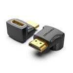 Adaptador HDMI 4K Vention AINB0 Macho-Hembra Giro 270º Chapado Oro Negro