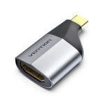 Adaptador Vention TCAH0 USB Tipo C a HDMI, Macho, 2.0, 3840x2160, ABS/Aluminio, Negro/Gris Adaptador Vention TCAH0 USB Tipo C a HDMI, Macho, 2.0, 3840x2160, ABS/Aluminio, Negro/Gris