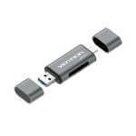 Lettore di schede USB 3.0 Vention CCHH0, alluminio, grigio, 5000 Mbit/s, multi-interfaccia Lettore di schede USB 3.0 Vention CCHH0, alluminio, grigio, 5000 Mbit/s, multi-interfaccia