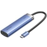 Docking Vention TGESB 3xUSB 3.0 HDMI 4K@30Hz USB-C PD 100W Alluminio Blu Docking Vention TGESB 3xUSB 3.0 HDMI 4K@30Hz USB-C PD 100W Alluminio Blu