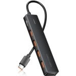Hub Vention CHJBB 5 en 1 USB-C vers USB-A 3.2 Gen2x4/USB-C 10G 0,15 m Noir Hub Vention CHJBB 5 en 1 USB-C vers USB-A 3.2 Gen2x4/USB-C 10G 0,15 m Noir