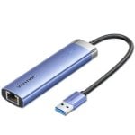 Hub USB Vention TGFSB 3xUSB 3.0/RJ45/USB-C PD Aleación Aluminio 5Gbps Hub USB Vention TGFSB 3xUSB 3.0/RJ45/USB-C PD Aleación Aluminio 5Gbps
