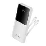 Vention FHOW0 PowerBank 10000 mAh mit USB-C- und Lightning-Kabel Integriertes 22,5-W-LED-Display Weiß Vention FHOW0 PowerBank 10000 mAh mit USB-C- und Lightning-Kabel Integriertes 22,5-W-LED-Display Weiß