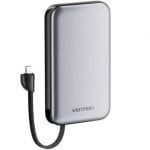 Powerbank Vention I12IA 10000mAh 20W USB-C USB-A Lightning Nero cavi inclusi
