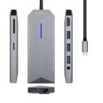 Dock USB-C AISENS ASUC-9P001-GR HDMI 4K/3xUSB 3.0/RJ45 Audio Lector SD Gris Dock USB-C AISENS ASUC-9P001-GR HDMI 4K/3xUSB 3.0/RJ45 Audio Lector SD Gris