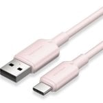 Câble USB 2.0 Type-C vers USB-A Vention CTQPF 1 m 60 W 480 Mbps Rose Câble USB 2.0 Type-C vers USB-A Vention CTQPF 1 m 60 W 480 Mbps Rose