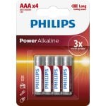 Pilha AAA Philips LR03P4B/10 Alcalina 1,5V Pack 4 Sem Cádmio, Mercúrio e Chumbo Pilha AAA Philips LR03P4B/10 Alcalina 1,5V Pack 4 Sem Cádmio, Mercúrio e Chumbo