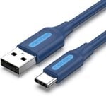 Câble USB VENTION COKLF USB 2.0 Type-C 3A/60W/480Mbps/1m Bleu Marine Câble USB VENTION COKLF USB 2.0 Type-C 3A/60W/480Mbps/1m Bleu Marine