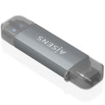 Leitor de cartões AISENS ASCR-2AC08-GR USB 3.2 Gen 1 USB-A USB-C SD microSD MMC Cinzento Leitor de cartões AISENS ASCR-2AC08-GR USB 3.2 Gen 1 USB-A USB-C SD microSD MMC Cinzento