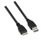 Cavo AISENS A105-0043 USB 3.0 A-M a Micro B-M 1m Nero 5Gbps Schermato