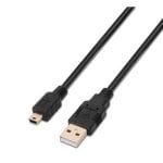 Câble USB 2.0 AISENS A101-0024 1 m MiniUSB 5 broches Noir 60 Mbps 2,5 W Câble USB 2.0 AISENS A101-0024 1 m MiniUSB 5 broches Noir 60 Mbps 2,5 W
