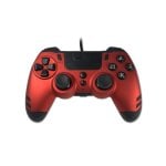 Steelplay JVAMUL00151 Gamepad con retroilluminazione a LED rossi, pulsanti programmabili, 3 m, PS4/PC