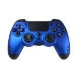 Manette de jeu sans fil Steelplay RF bleue pour PC/PS4/PS3 avec bouton Turbo et batterie Manette de jeu sans fil Steelplay RF bleue pour PC/PS4/PS3 avec bouton Turbo et batterie