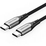 Cable USB-C Vention TADHF 1m 60W 480Mbps Nylon Gris C-Macho a C-Macho Cable USB-C Vention TADHF 1m 60W 480Mbps Nylon Gris C-Macho a C-Macho