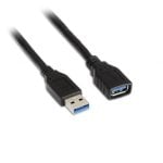Cable USB 3.0 Extensión AISENS A105-0042 2m Tipo A Macho a Hembra Negro Apantallado