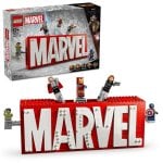 Lego Marvel Logotipo: Maqueta Decorativa Con Figuras Capitán América, Hulk Y Thor 76313